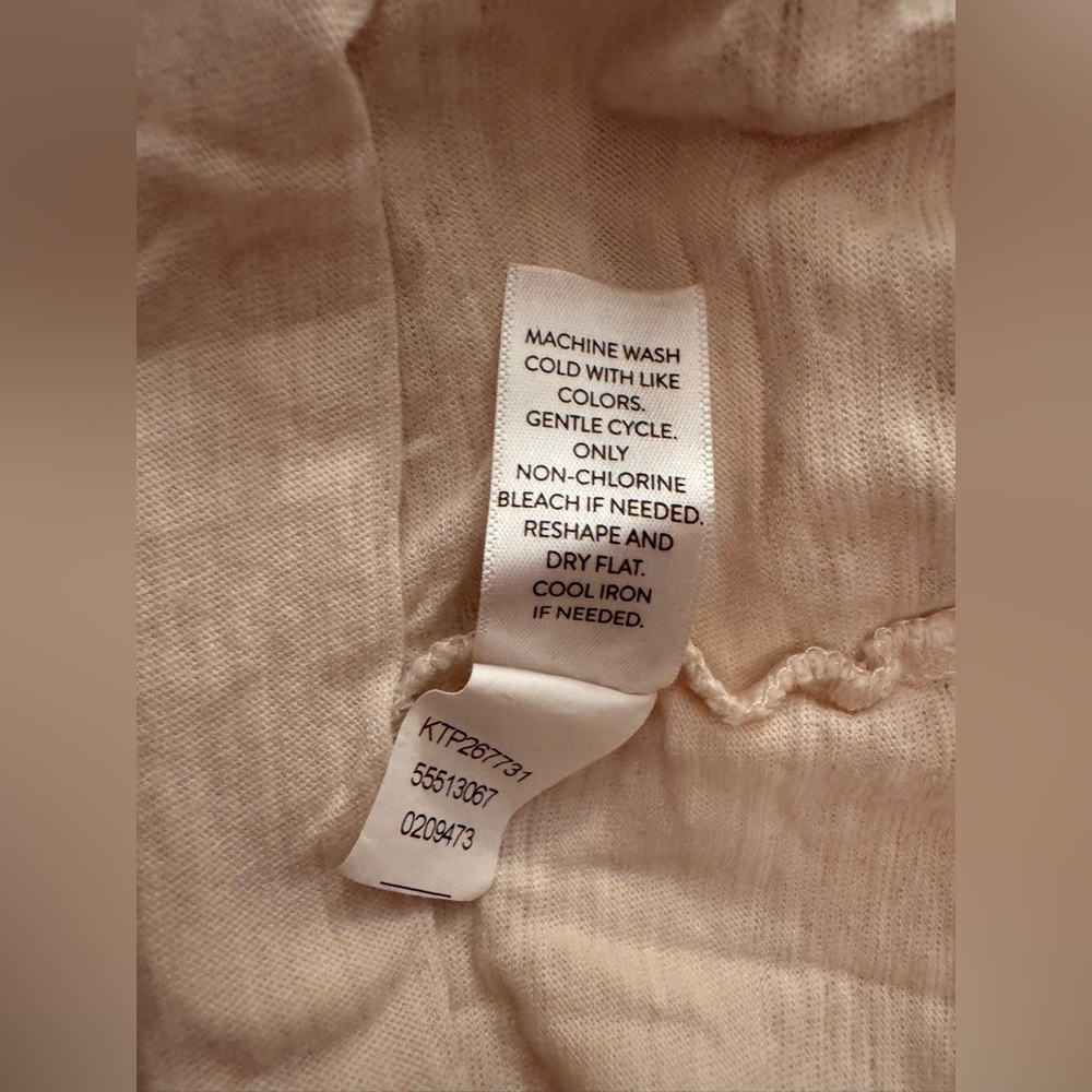 J Jill Cream Short Sleeve Women's Tee - Picture 8 of 9